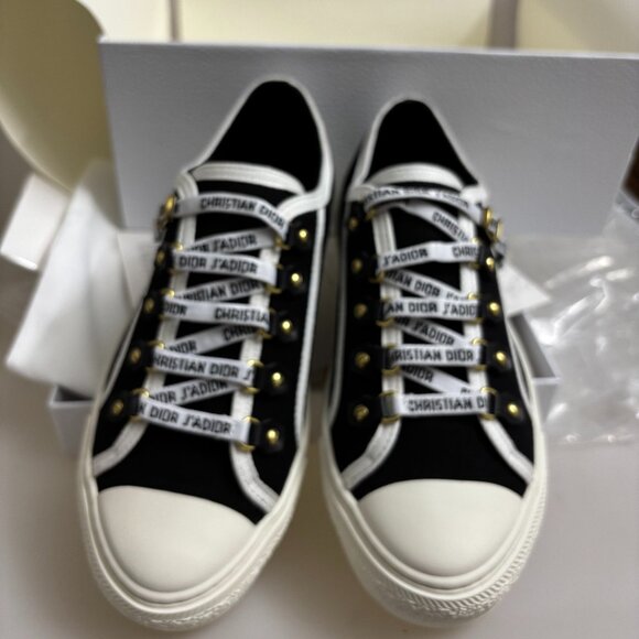 NEW Christian Dior Walk'n'Dior Sneakers (EU 38) - Navy Dior Oblique Embroidery - Picture 1 of 5